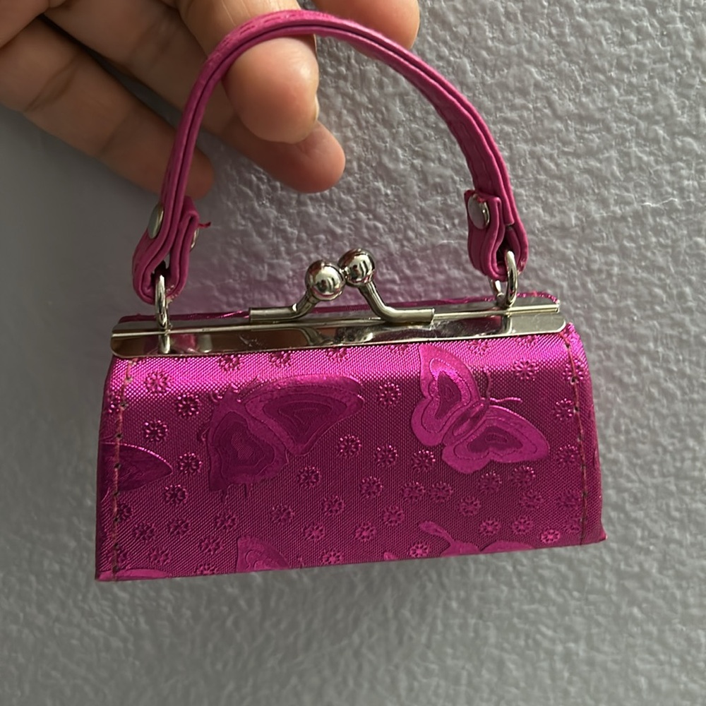 NWOT Jeffrey Star Lipstickck & Tiny Purse Hot Pink Holder - Picture 3 of 9